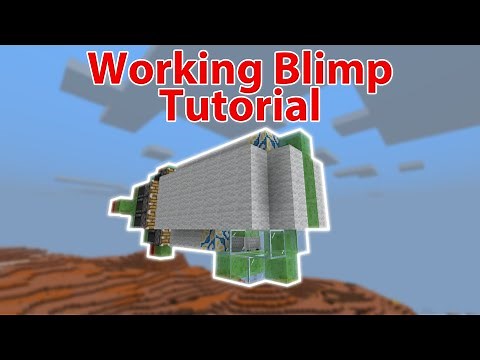 How to make a Working Blimp in Minecraft Bedrock | Minecraft Redstone Tutorial