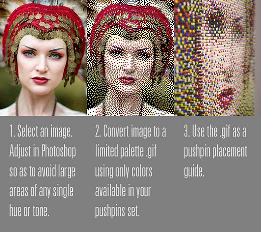 How to Make a Push Pin Portrait