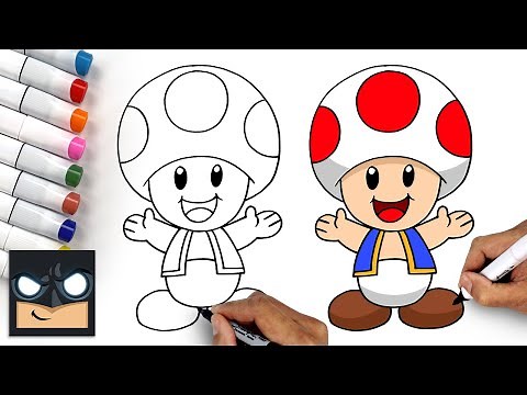 How To Draw Toad | Super Mario