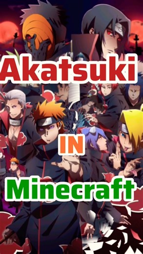 Akatsuki member in Minecraft #minecraft #minecraftsurvivalseriesepisode1