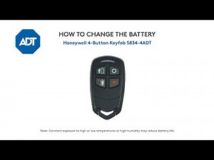 How to change the battery in your Honeywell Keyfob 5834-4ADT