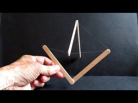 簡単な造りのテンセグリティ、 Vピース Simple Tensegrity Structures, V-piece