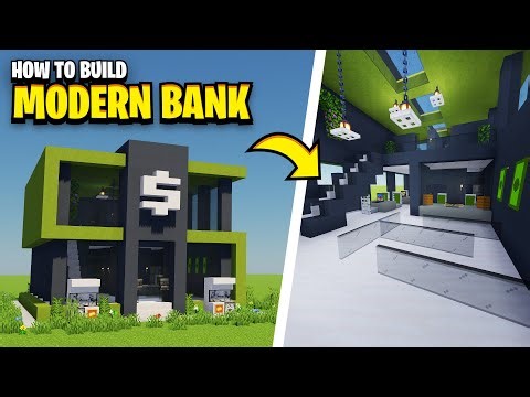 How To Build A MODERN BANK In Minecraft!