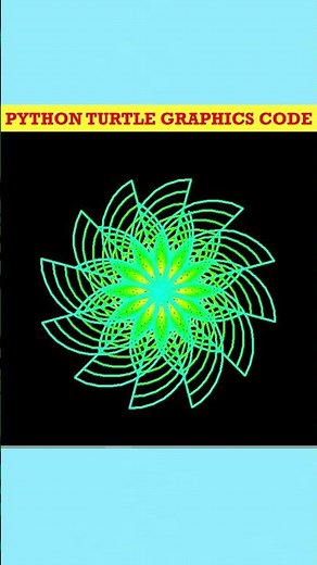 🐍Creating Captivating Visuals with Python Turtle Graphics | Colorful Spiral Art Code💻