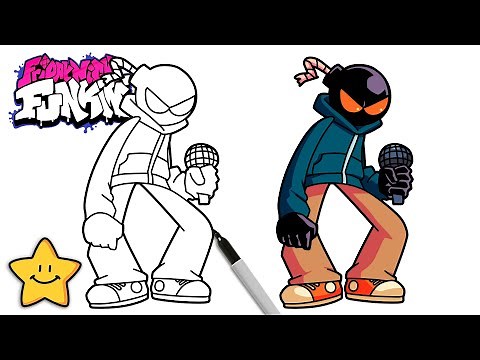 How To Draw Whitty 💣 | Friday Night Funkin' Mod | Step by Step Tutorial for Beginners