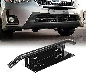 Amazon.com: License Plate Holder Front Plate Mounting Bracket Bull Bar 23 inch for Offroad Bumper Lights Work Light Bar (Black, Universal Fit) : Automotive