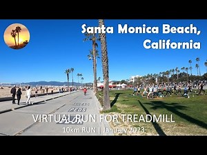Virtual Run | Santa Monica Beach, California | Morning, January 2023