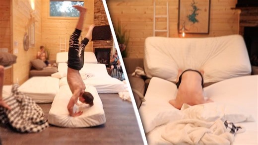 Indoor Double Backflip Ends in Hilarious Fail