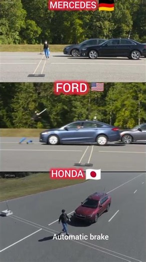 Auto Brake Mercedes vs Ford vs Honda – Pedestrian Test!
