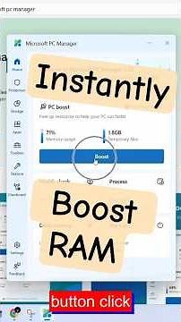 Instantly Boost RAM on Windows 11 (Microsoft PC Manager)