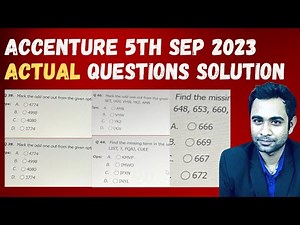 Accenture 5th September 2023 Actual Questions | Accenture Exact Questions