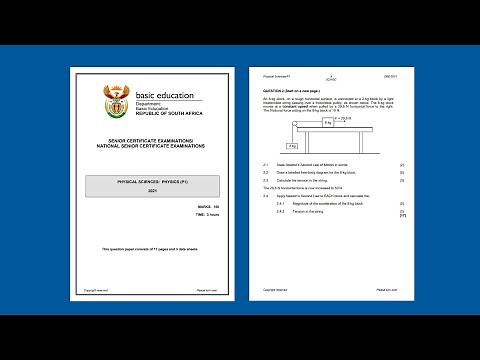 May/June 2021 Grade 12 Physical Science P1 Question 2, Newton Law Of Motion