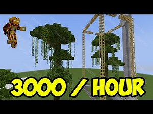 HOW TO CUT TREES QUICKLY IN MINECRAFT WITHOUT MODS (3000 BLOCKS PER HOUR) (NO REDSTONE)