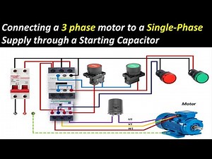 Connecting a 3 phase motor to a Single-Phase Supply through a Capacitor ‪@CircuitInfo‬ 191
