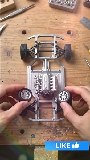 Building a Mini Car Chassis 🚗 | Satisfying Model Car Assembly | DIY Miniature #Shorts