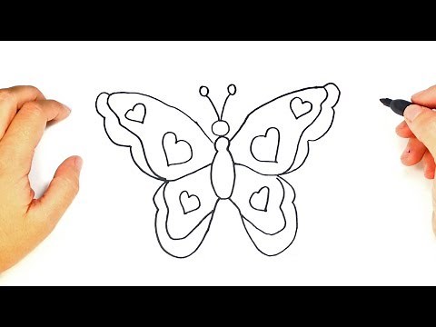 How to draw a Butterfly for Kids | Butterfly Easy Draw Tutorial