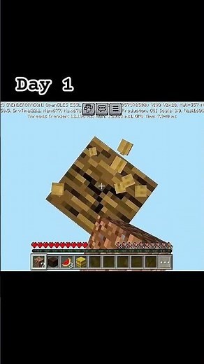 I Survived One Block Minecraft! 😱 #shorts #minecraft