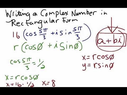 Coverting a Complex Number in Polar Form to Rectangular Form