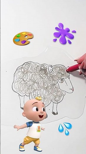 Baa Baa Black Sheep Kids Art! 🎨🖌️ #cocomelon