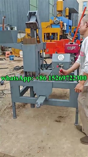 #M7MI diesel engine movable earth compressed soil interlocking block machine with mixer #clayblocks