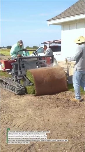 Powerful Sod Laying Machine in Action #landscaping #construction #asmrwork"