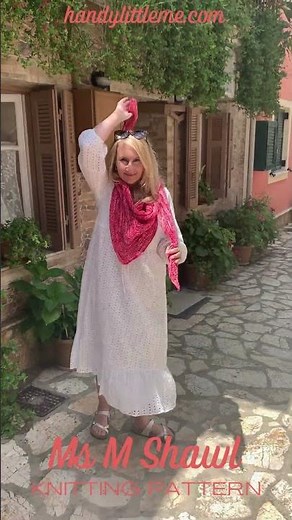 Knitted Triangle Shawl Pattern (Ms.M)