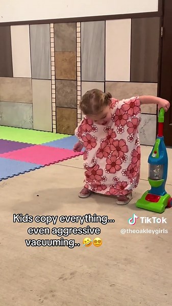 Truth is this is exactly what I look like vacuuming too… #parentsoftiktok #relatable #kidsoftiktok #funny #funnykids