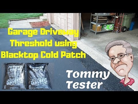 DIY Garage Driveway Threshold Ramp using Cold Patch Blacktop