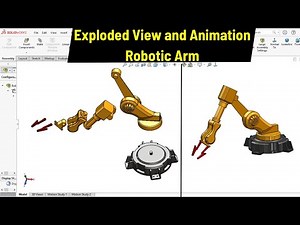 Exploded View of Robotic arm in SOLIDWORKS | Robo CAD