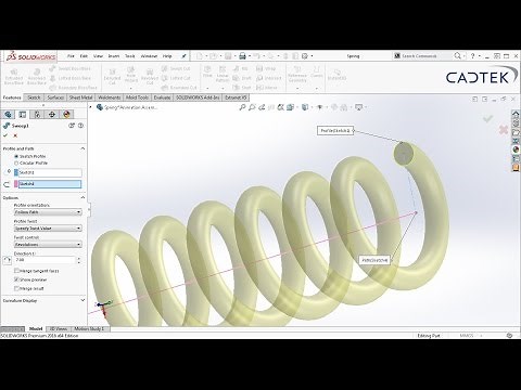 SolidWorks - How to model a Dynamic Spring