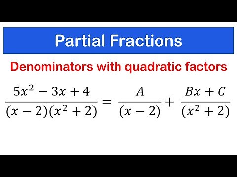 Partial Fractions - Denominator with quadratic factors | SHS 1 ELECTIVE MATH
