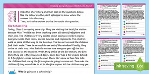 KS1 Wh Questions Reading Comprehension Worksheets Pack 1
