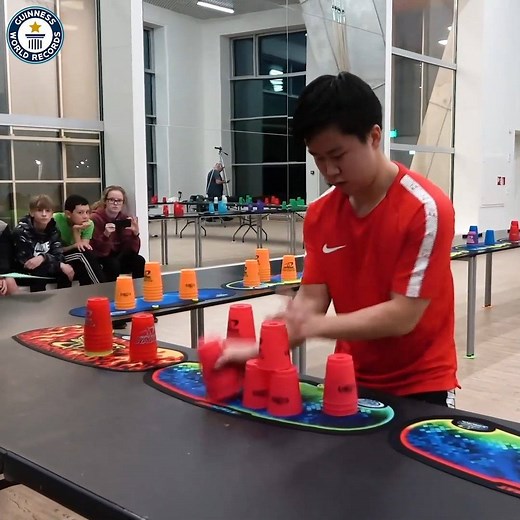 1M views · 5K reactions | Supreme speed stacking from Norway's Bendik Åmo | Guinness World Records | Facebook