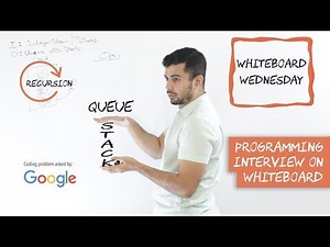 Google Interview Question: How to Code a Queue Using a Stack. Whiteboard Wednesday by Irfan Baqui