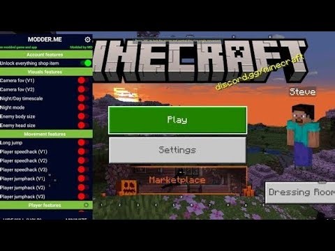 Minecraft MOD Menu 1.21.124.2 (God Mode, Jump, SpeedHack, Night Mode)