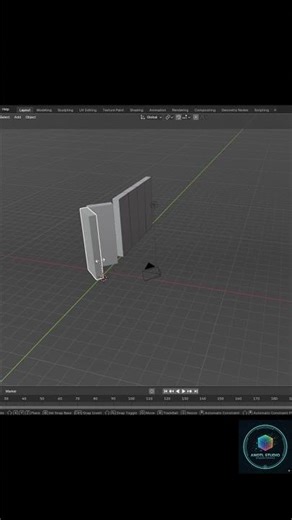 Blender Zig Zag Gate in 60 Secs! 🚀 #Shorts #blendertutorial #3danimation #blender #3ddesign #vfx