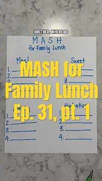 Playing MASH to find out how to spend our day as a family!