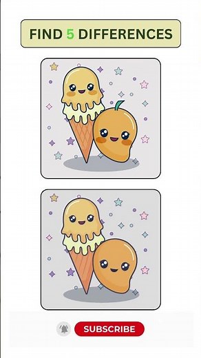 Hard Level: Spot 5 Differences | Brain Game Challenge #shorts