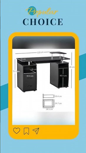 HOMCOM Computer Desk Office PC Table Workstation with Keyboard Tray, CPU Shelf, Drawers, Sliding ...