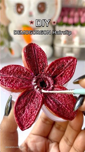 DIY demogorgon Hairclip #shorts #viralshorts #hairclip #strangerthings #diy #craftideas