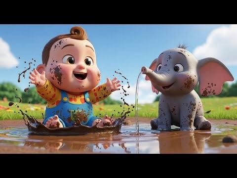 Elephant and the Mud Puddle Game 🐘💦 | Fun Kids Learning Video | Preschool Adventure Cartoon