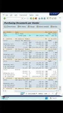How to Check List of Purchase Orders by Vendor in SAP #sapmm #sapsftraining #saperp #learnsap