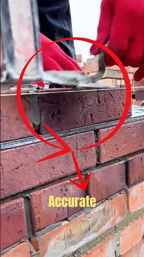 Professional Bricklaying Technique Using Level and String Line — Perfectly Straight Walls!