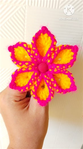 🌺Crochet flower applique |Crochet Flower for beginners #shorts