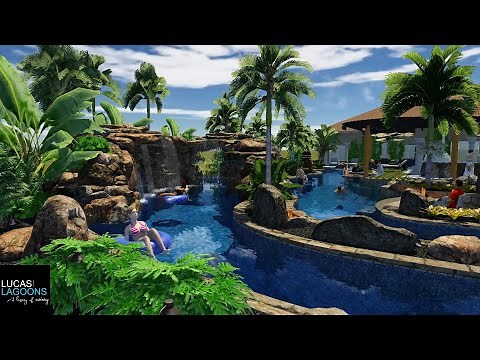 Lazy River Pool Design - Lucas Lagoons Design | We Design Insane Pools