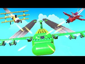 1 Cargo Plane VS 2 Fighter Planes Survival Challenge! - Trailmakers Multiplayer