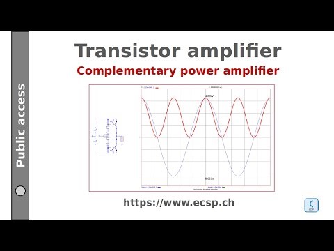 How does a push-pull transistor amplifier work [circuit simulator]