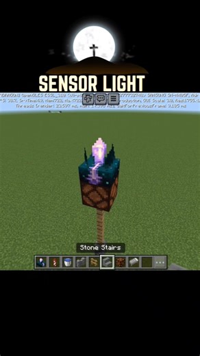 minecraft sensor light ✨ #minecraft #short