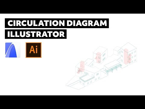 How to create a Circulation diagram in illustrator/ArchiCAD | Architecture Software Tutorial