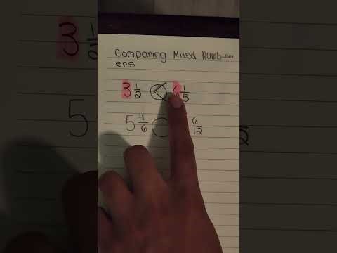 How to Compare Mixed Numbers #math